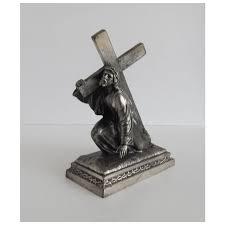 D.S.R French Jesus Metal Statue. For Sale at Ruby Lane