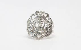Sterling Silver Art Deco Medusa Face Ring, Size 9.5 - 5.0g ...