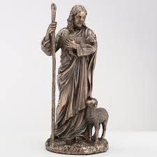 15.5cm Bronze Statue of Jesus the Good Shepherd With a Lamb - Etsy Israel