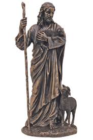 Good Shepherd, Veronese Collection, in lightly hand-painted cold cast – St. Anthony's Catholic Gift Shop