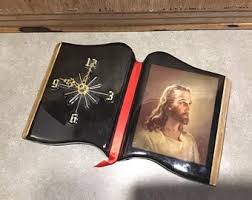 Vintage Lord Jesus Christ Wood Wall Decor With Clock - Etsy