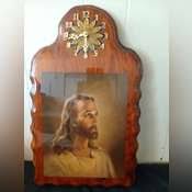 Battery clock with Jesus 11 x 18 - Lil Dusty Online Auctions - All Estate Services, LLC