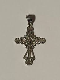 Cross Pendant Curved Edges Circular Flower Made In USA | eBay