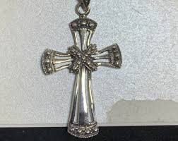 Vintage Sterling Cross Necklace Signed 925 RO M (2511) - Etsy