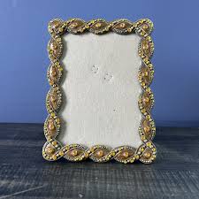4"x6" Photo Frame Amber Rhinestone Jeweled Sparkle Free ...