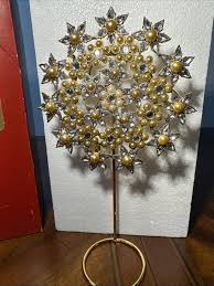 Pottery Barn Jeweled Snowflake Christmas Tree Topper Faux ...