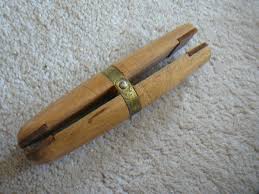 VINTAGE WOODEN JEWELERS RING CLAMP VISE - HAND HELD TOOL ...