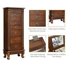Costway Jewelry Cabinet Armoire Jewelry Box Storage Chest ...