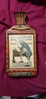 Vintage Jim Beam Bicentennial Bourbon Bottle, Sat Post, Ben ...