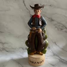 Vintage Cowboy Brandy Liquor Decanter 1974 Collectible ...