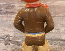 Ceramic Mold Hand Painted Tall Cowboy. - Etsy