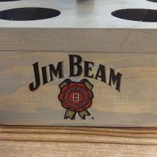 Rare Wooden Jim Beam Beer and Shot Tray Carousel Man Cave ...