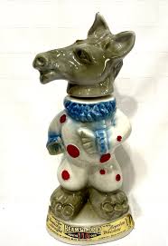 Vintage 1968 Beam's Whiskey Trophy Clown Donkey ...
