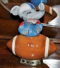 Jim Beam Decanter 1972 Elephant Football Ceramic Clean ...