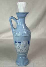 Jim Beam Blue Milk Glass Grecian Urn Socrates Aristotle 13 ...