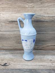 Greek Blue Milk Glass Vase Aristotle Plato Socrates Pitcher ...