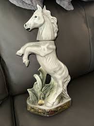 1962 Jim Beam Decanter (empty) White Horse Stallion Figurine Liquor Bottle 14” | eBay