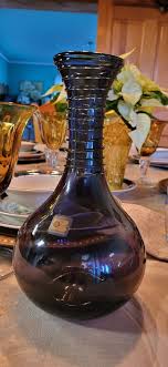 Blenko Amethyst Purple Handblown Line Neck Detail Vase Exc ...