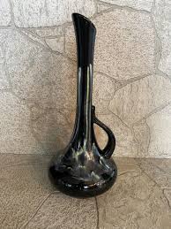 Royal Haeger Vase 18" Black Mid Century Large Ewer Drip ...