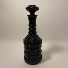 Vintage MCM 1974 Black Glass Jim Beam Bonded Scroll Whiskey Decanter | Retro Liquor Bottle | Mid Century Barware | Bar Cart Bourbon Bottle - Etsy