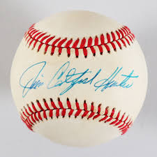Jim Catfish Hunter Signed Baseball Yankees – COA JSA ...