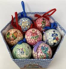 JIM SHORE 12 Days Of Christmas Ornaments Santa Lid 14 ...