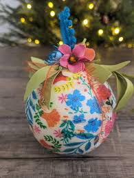 Floral Christmas Ornament - Decoupage - Etsy