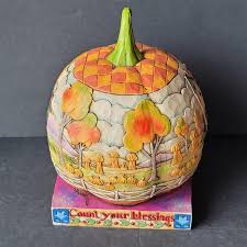 Jim Shore Heartwood Creek Count Your Blessing Pumpkin Fall Figurine Figure - Etsy UK