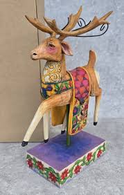 2004 Jim Shore Heartwood Creek Dash Away Reindeer Red ...