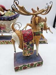 JIM SHORE “DELIVERING JOY” & “DASH AWAY” SANTA & REINDEER ...