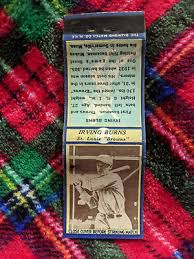 Vintage Matchbook Cover Irving Burns St Louis Browns ...
