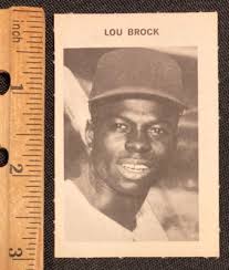 1960s/70s Milton Bradley Game Baseball Card Lou Brock EX ...