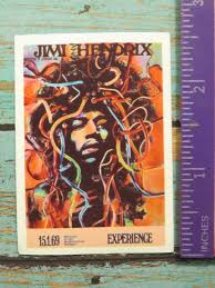 Music STICKER: JIMI HENDRIX Experience Poster for Concert in ...
