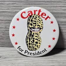1976 Jimmy Carter for President 3” Cello Cartoon Peanut ...