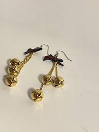 vintage Christmas Jingle Bells Dangle Earrings, Make Noise ...
