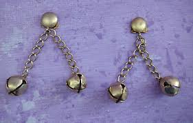 Gold Jingle Bells Shoe Clips PAIR Vintage Christmas Decor ...