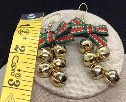 Vintage Christmas Holiday Costume Long Bow Jingle Bells Drop ...