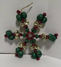 Jingle Bell Snowflake Shaped Christmas Wall Or Door Decor ...