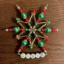 Wire Snowflake Christmas Tree Decoration, Small Handmade ...