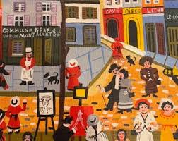 Original Naive Art Painting by Bubnic, 1930s, Montmartre ...