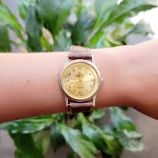 Vintage Omax Leather Watch - Etsy