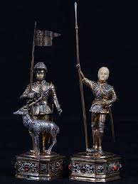 Joan of Arc & Knight Figurines - Antiques - Schweitzer Linen