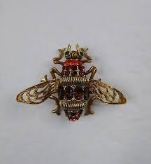 Vintage Joan Rivers Queen Bee Large Enamel Crystal ...