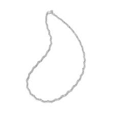 Shrimps Twist Chain Necklace Sterling Silver