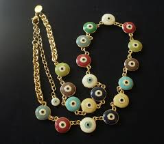 JOAN RIVERS Evil Eye NECKLACE so Colorful so Lucky! - Etsy