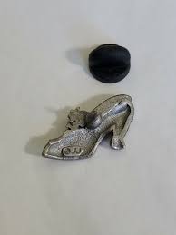 JJ Jonette High Heel Shoe Lapel Hat Jacket Pin Silver Color Metal | eBay