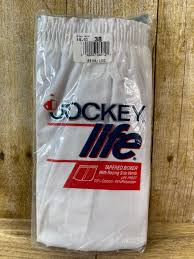 Vtg Jockey Life Tapered Boxers Sz 38 Racing Side Vent White ...