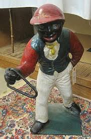 Lot - BLACK AMERICANA STYLE "LAWN JOCKEY," a Jocko style