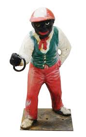 Lot - BLACK AMERICANA: Cast iron lawn jockey, c. 1900 ...