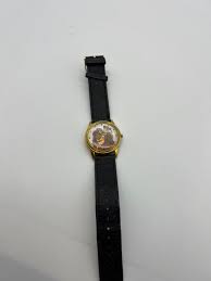 VTG Timex Disney Lion King Watch Women Gold Tone Round Black ...